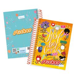 CADERNO UNIV STICKER 10 X 1 200 FLS