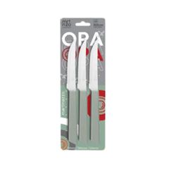 JOGO DE FACA CHURRASCO OPA 3PC SALVIA