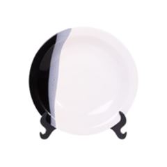 PRATO FUNDO 23CM PRETO/BCO
