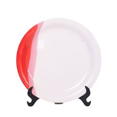 PRATO FUNDO 23CM VERMELHO/BCO