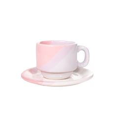 XICARA DE CHA COM PIRES ROSA/BCO