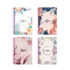 AGENDA FLORAL OFFICE COM ADESIVO 100FLS