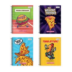 CADERNO GULOSEMA 12X1 168FLS COM ADESIVO