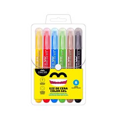 GIZ DE CERA COLOR GEL 6 CORES BLISTER