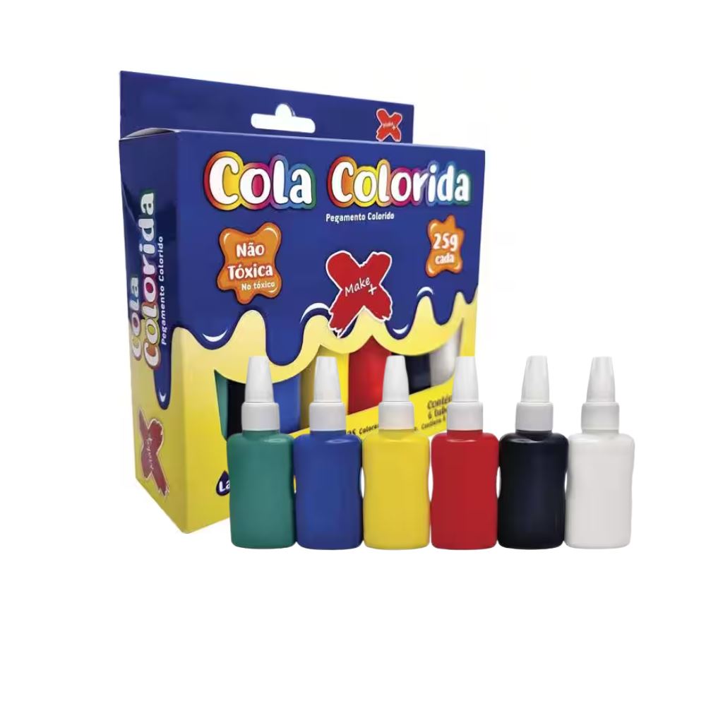 Coloca Color COLA COLORIDA 25GR 6 CORES | Fc Distribuidora