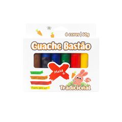 GUACHE BASTÃO 6 CORES TRADICIONAL 60GR
