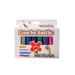 GUACHE BASTÃO 6 CORES METALIZADA 60GR