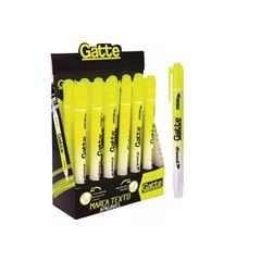 MARCADOR DE TEXTO AMARELO APAGAVEL C/12