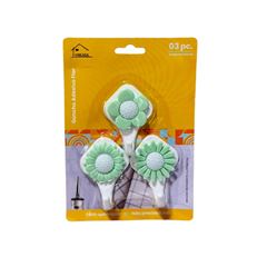 GANCHO ADESIVO FLOR 3PCS
