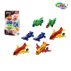 CARRO MOTO E AVIAO SUPER CORRIDA 7 PCS