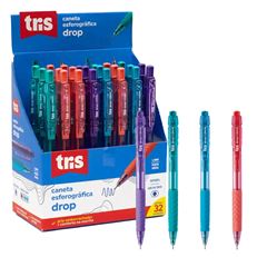 CANETA ESF TRIS DROP RET 1.0 DP 32UN