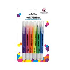 MARCA TEXTO GEL  6 CORES BLISTER